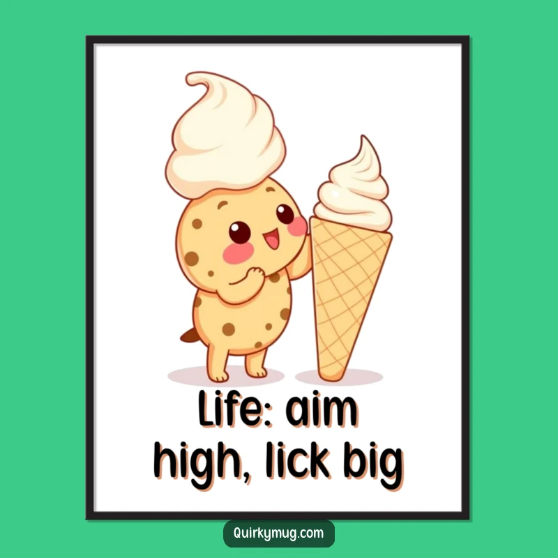 Funny Free Printable Wall Art: Cookie vs Ice Cream Dream - Downloadable Art!