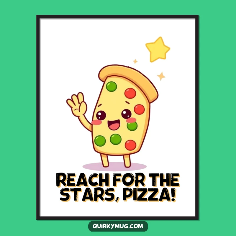 Funny Free Printable Wall Art: Kawaii Pizza Dreams Downloadable Art