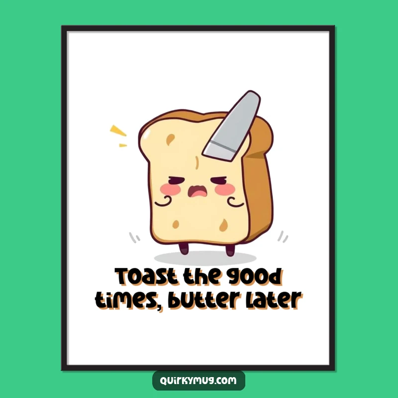Free Printable Wall Art: Toast's Butter Escape Whimsical Downloadable Decor