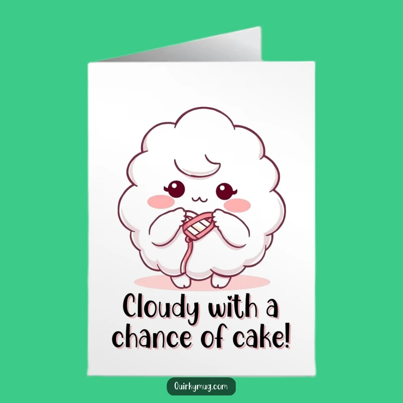 Free Printable Cloud Knitting Funny Birthday Card - Downloadable DIY Gift for Him or Her