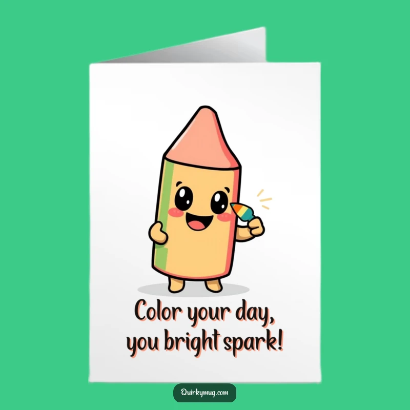 Free Printable Birthday Card: Crayon Self-Portrait Funny Downloadable Gift