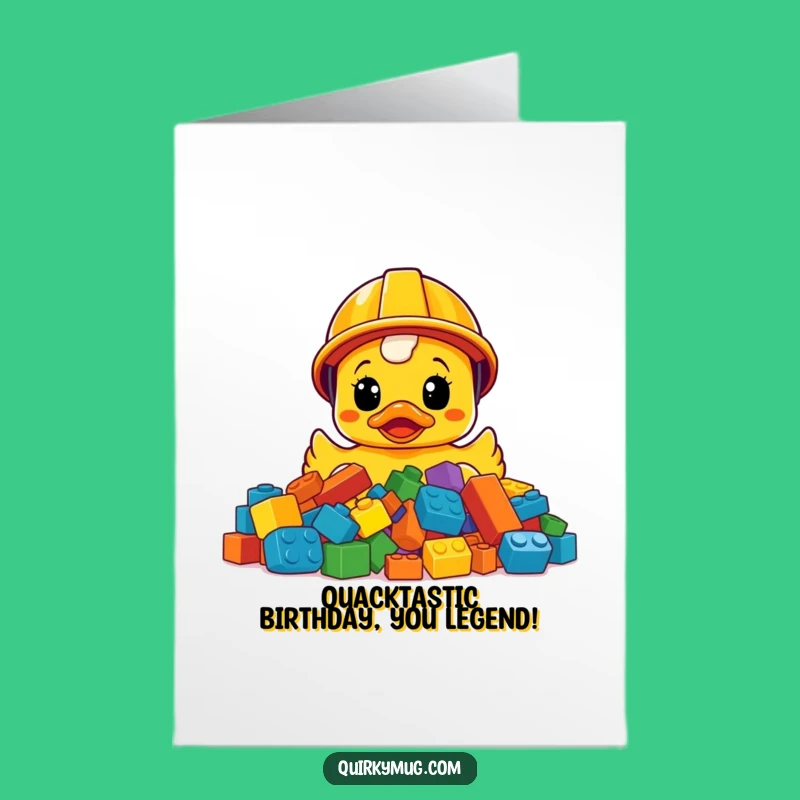 Funny Free Printable Birthday Card: Surprised Ducky Construction Gift - Download Now!