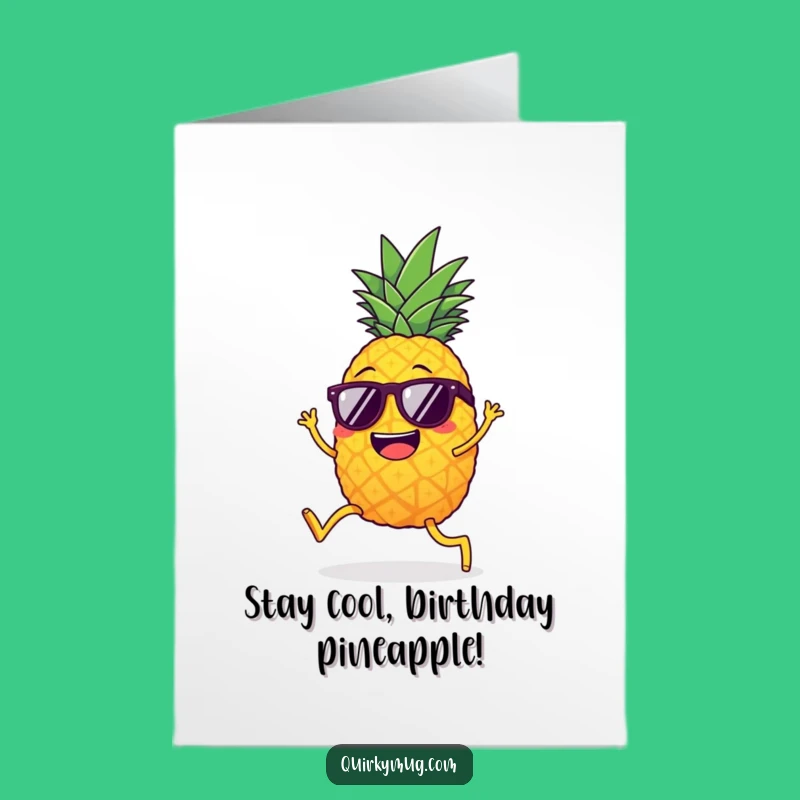 Free Printable Birthday Card: Giggling Pineapple Limbo Fun - Downloadable Party!