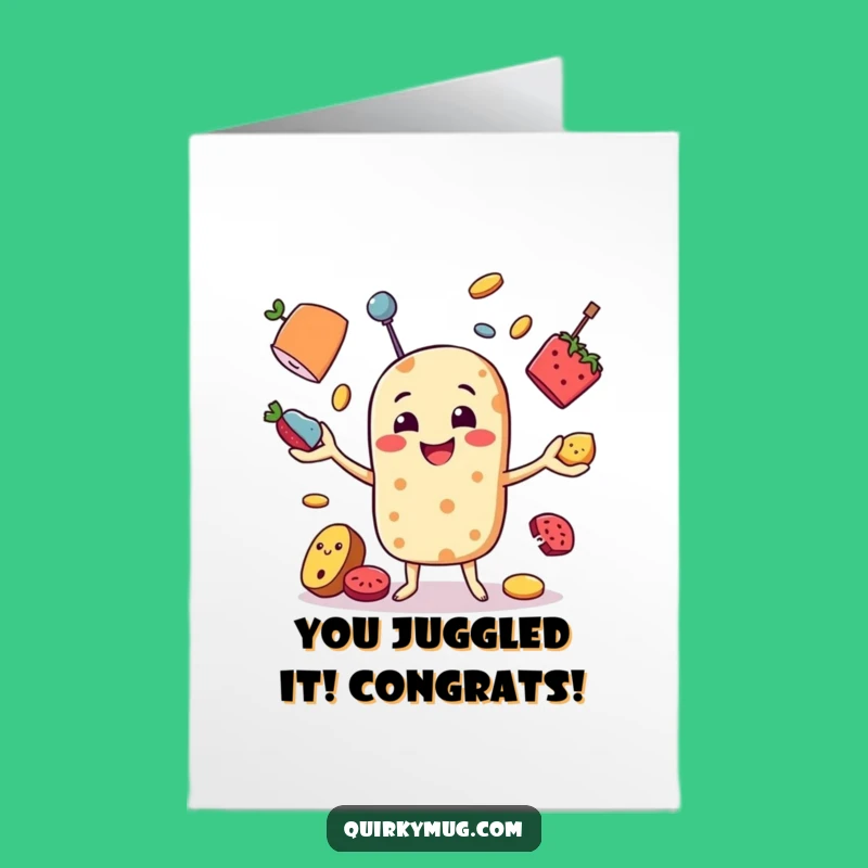 Congrats Card: Free Printable Juggling Foodie - Amazing Feats Downloadable Gift!