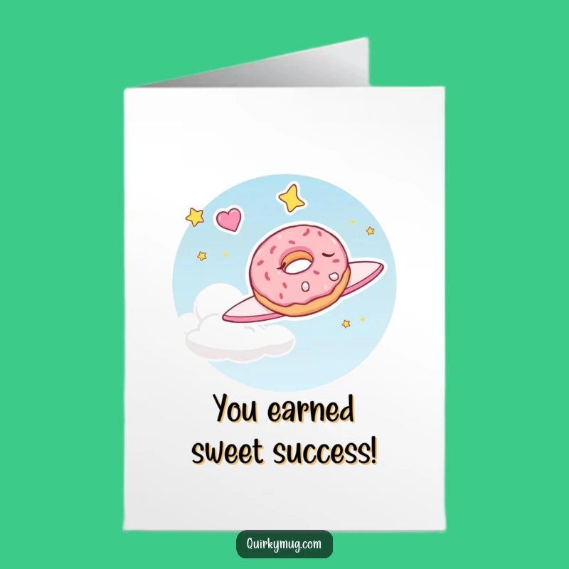 Free Printable Congrats Card: Flying Doughnut Dream, Whimsical Downloadable Gift