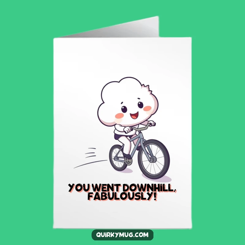 Free Printable Congrats Card: Hilarious Cloud Bike Crash Downloadable
