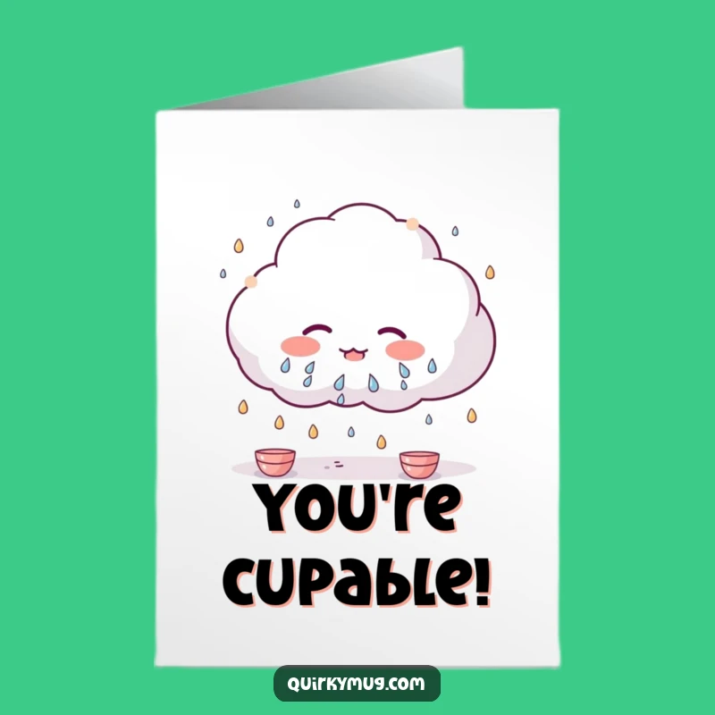 Free Printable Congratulations Card: Kawaii Cloud's Tea-rrific Achievement Gift