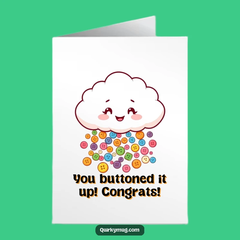 Free Printable Congrats Card: Button Cloud For Any Achievement Funny Gift
