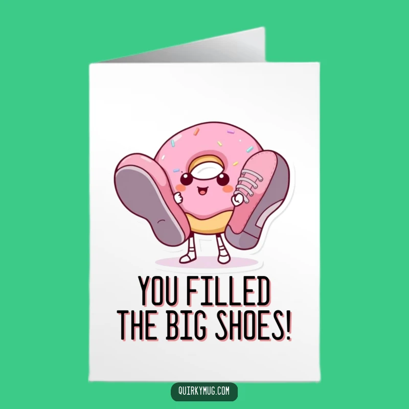 Free Printable Donut Shoes Congrats Card Funny Downloadable Gift