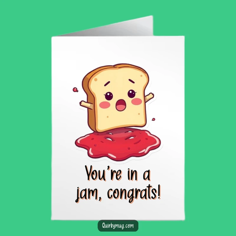 Free Printable Congrats Card: Jammy Bread Success Funny Downloadable Gift