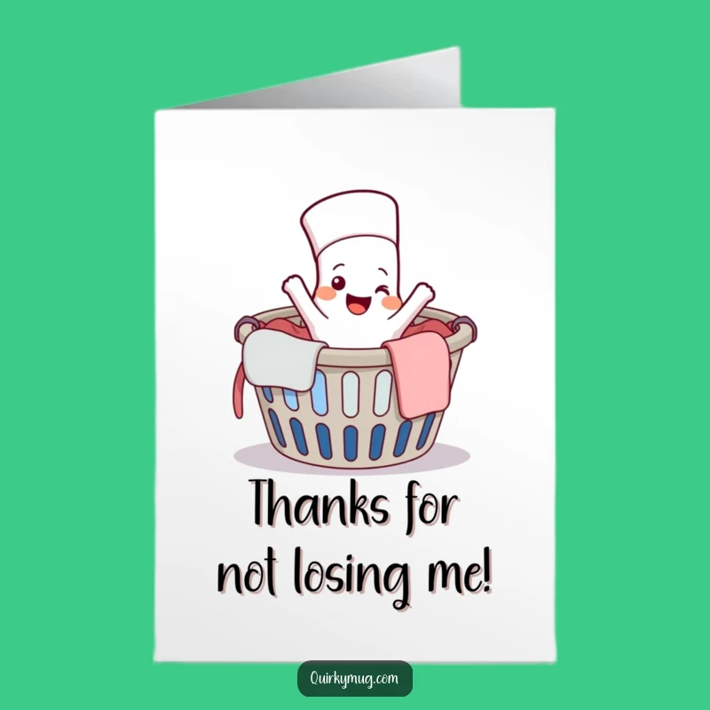 Free Printable Escaping Sock Thank You Card - Whimsical Downloadable DIY Gift for a Great Escape