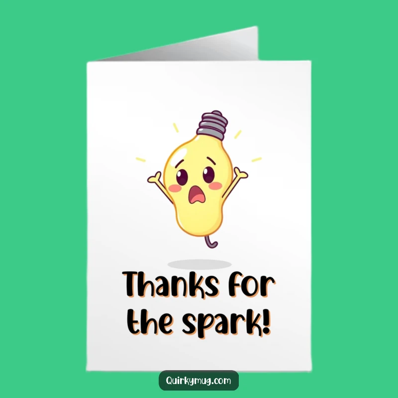Free Printable Lightbulb Thank You Card: Bright Cartwheel - Funny Downloadable Gratitude!