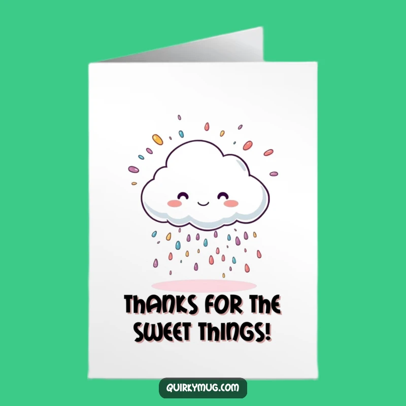 Free Printable Sprinkle Cloud Thank You Card Funny Downloadable Gift