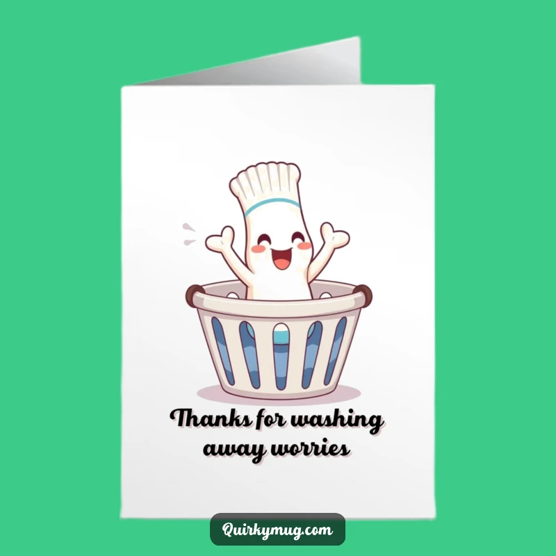 Free Printable Thank You Card: Giggling Sock Expresses Gratitude - Funny Downloadable Gift