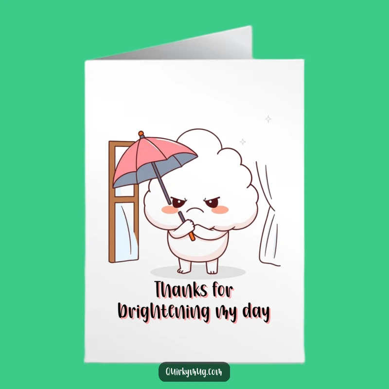 Free Printable Thank You Card: Grumpy Cloud, Funny Downloadable Gift