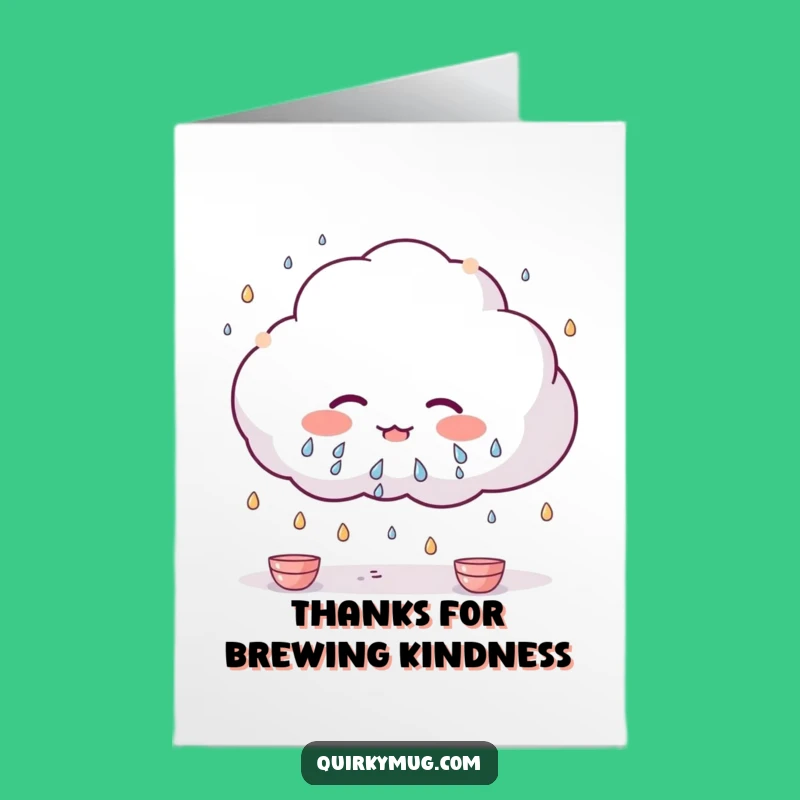 Free Printable Thank You Card: Kawaii Cloud's Sweet Tea Thanks Gift