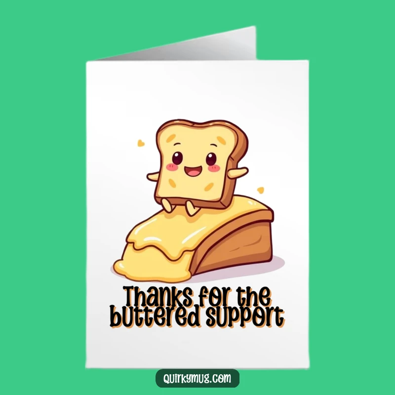 Free Printable Thank You Card: Kawaii Toast Expressing Gratitude Gift