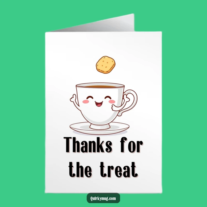 Free Printable Thank You Card: Self-Serving Teacup, Grateful Treat Downloadable Gift