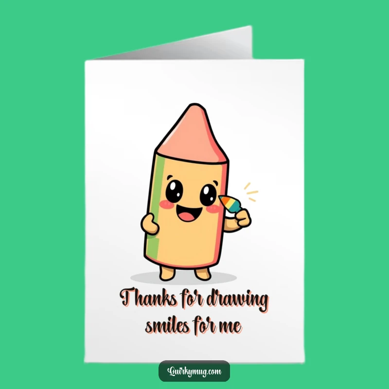 Free Printable Thank You: Crayon Self-Portrait Expressing Thanks Funny