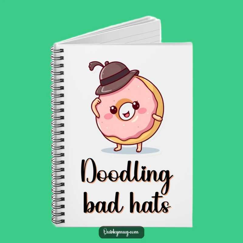 Funny Donut Hat Fail Notebook - Journal Character Fun & Perfect Gift