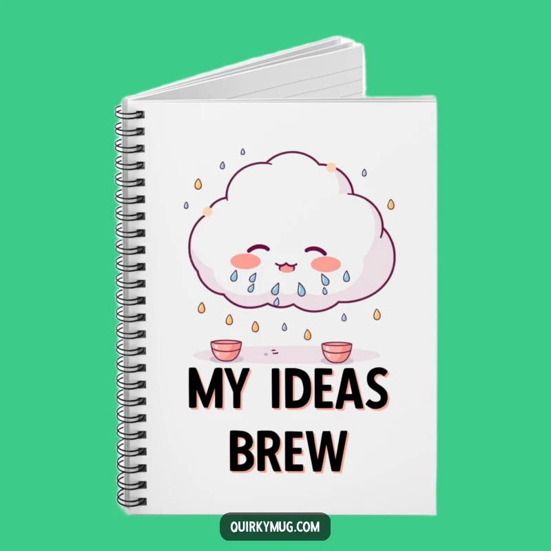 Funny Kawaii Cloud Teacup Rain Notebook: A Hilarious Gift for Tea Thoughts