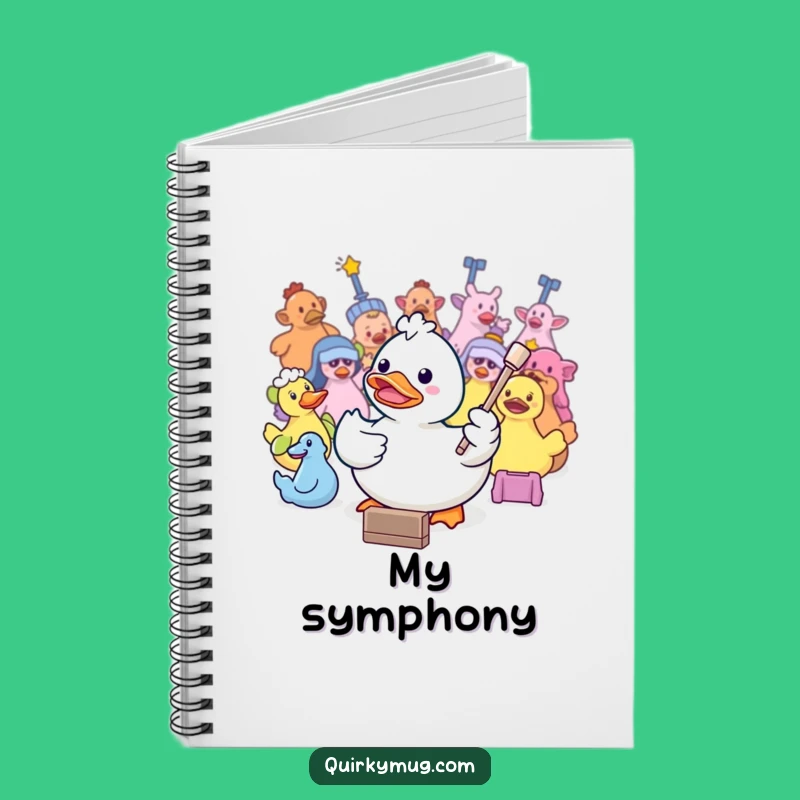 Funny Kawaii Duck Conductor Notebook: A Hilarious Gift for Bathtime Ideas