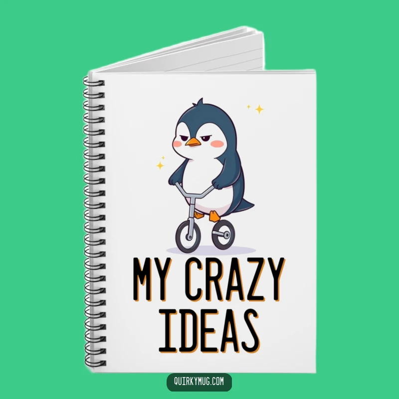Funny Penguin Unicycle Notebook: Jot Down Your Goals, Perfect Gift for Planners