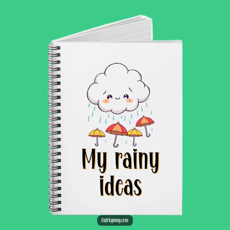 Funny Cloud Umbrella Notebook - Mischievous Rain Journal for Ideas