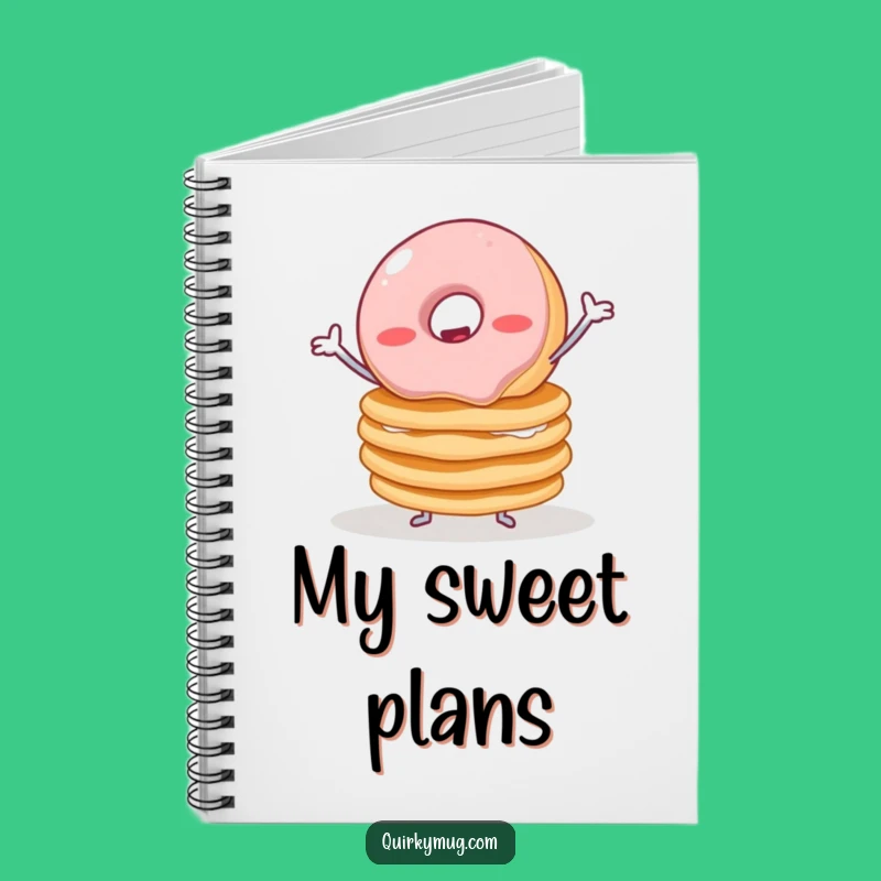 Funny Donut Pancake Notebook - Wobbly Balance Journal for Ideas