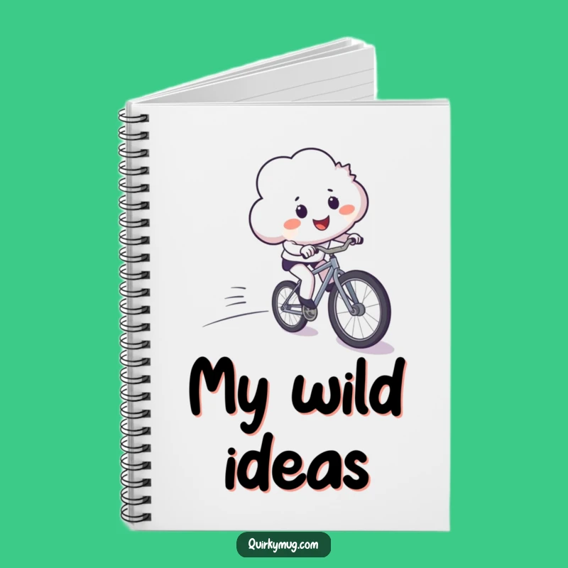 Funny Cloud's Bike Ride Journal - Hilarious Note-Taking for Daily Adventures