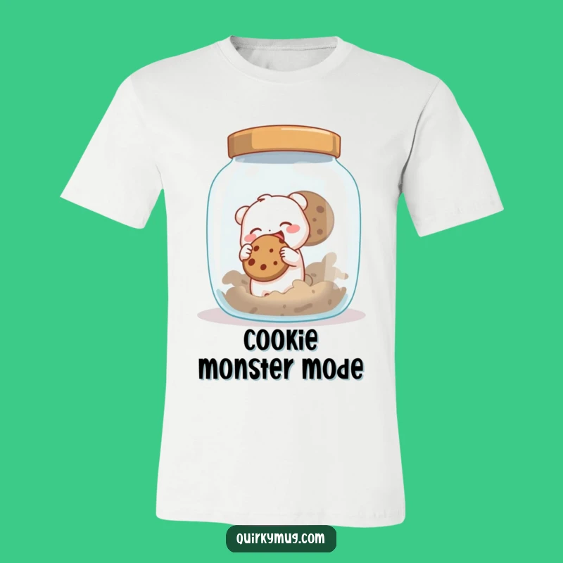 Funny Sneaky Creature T-Shirt: Adorable Cookie Thief Design, Great Humorous Gift