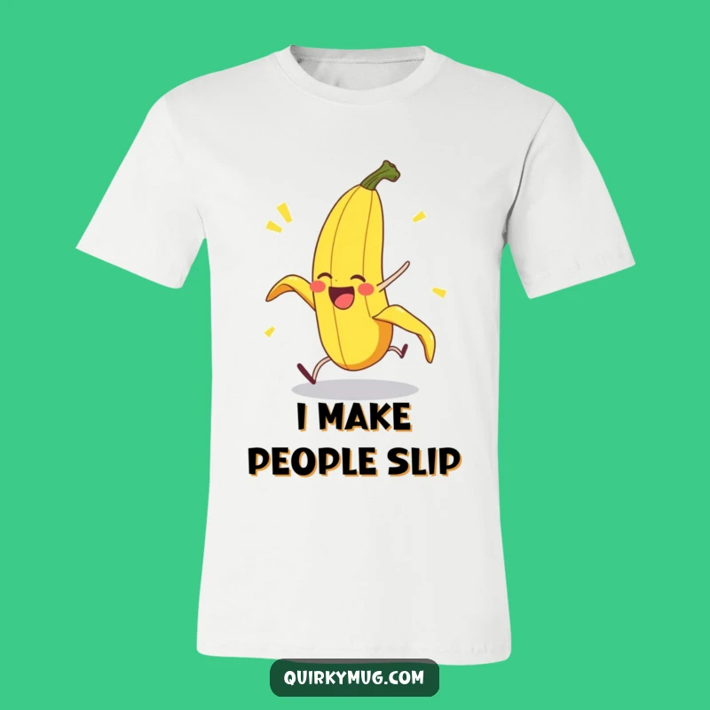 Funny Banana Peel T-Shirt: Delighted Pratfall Banana Shirt - Hilarious Comedy Gift!