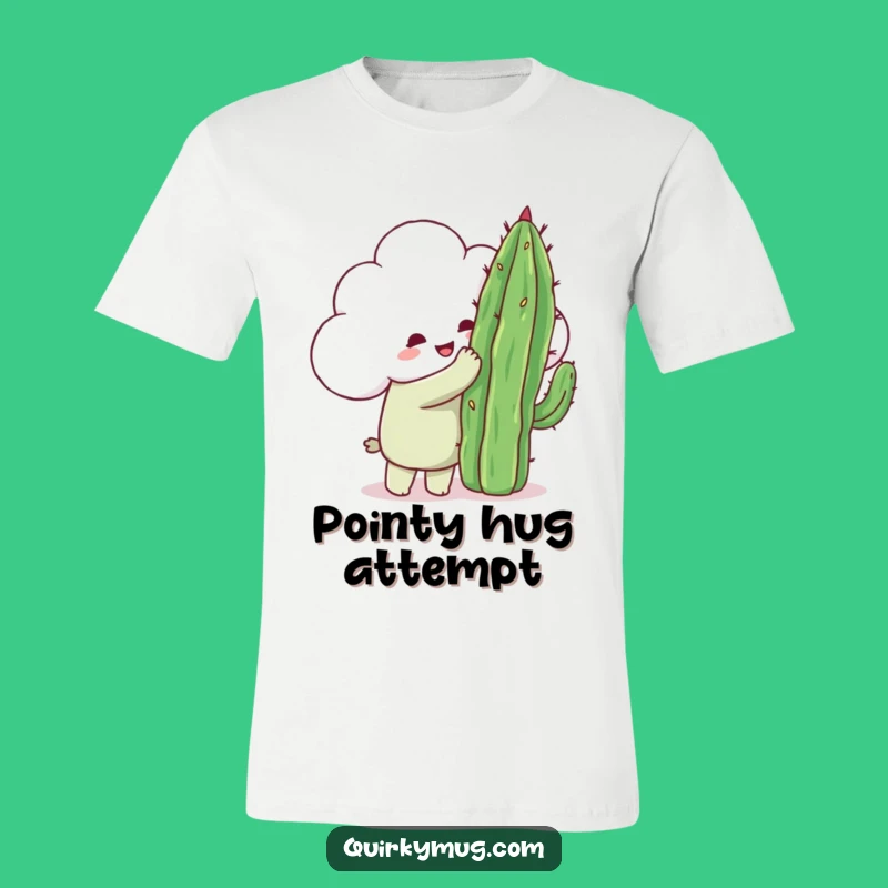 Funny Cloud Cactus Hug T-Shirt - Gentle & Sharp Humor Gift
