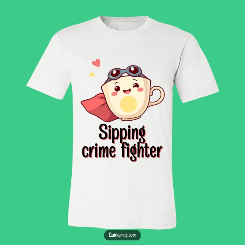 Funny Flying Teacup Superhero T-Shirt - A Comedic Blast for Your Wardrobe