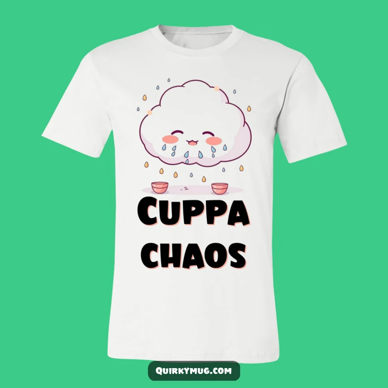 Funny Kawaii Cloud Teacup Rain T-Shirt: A Hilarious Gift for Tea Lovers