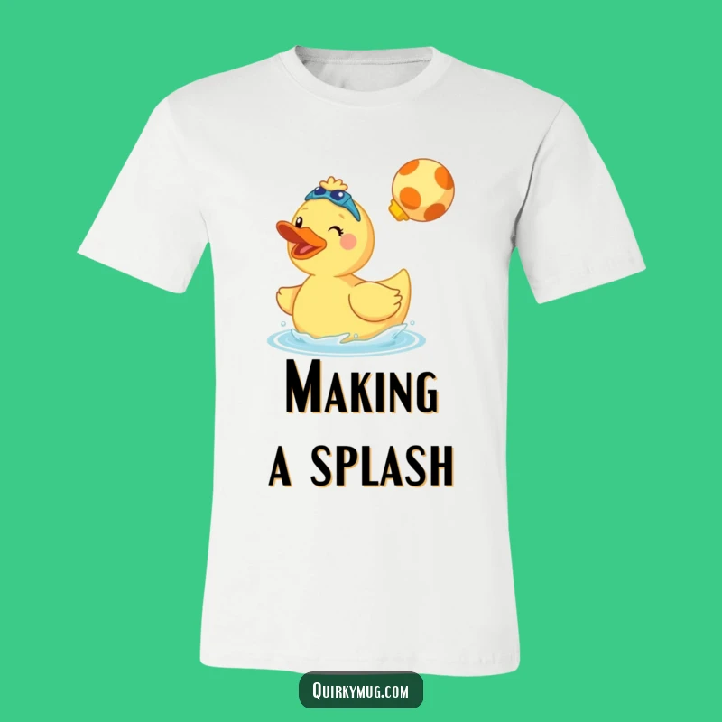 Funny Giant Rubber Duck Cannonball T-Shirt - Dive into Laughter