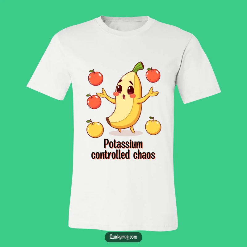 Funny Banana Slip T-Shirt - Juggling Disaster, Comedic Apparel