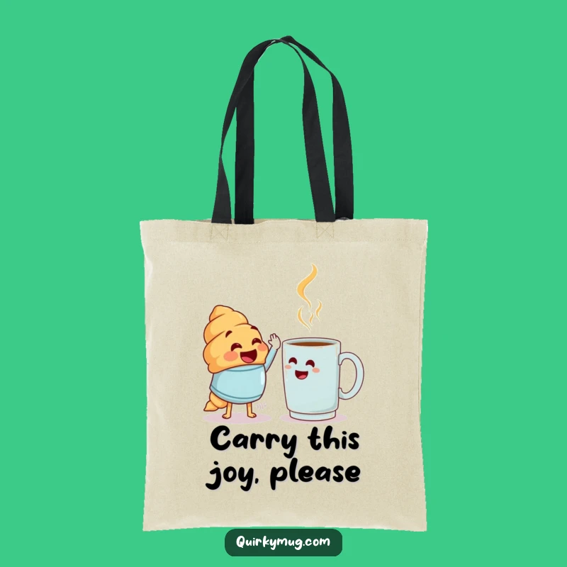 Funny Croissant High-Five Tote Bag: Carry Your Laughs with This Funny Gift