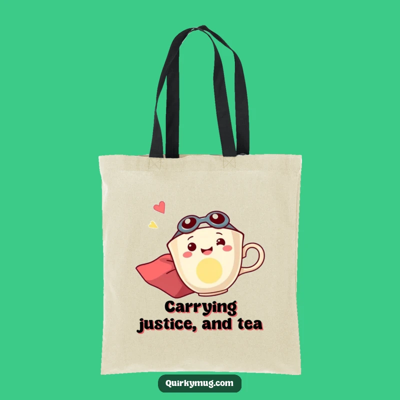 Funny Flying Teacup Hero Tote Bag - Carry Your Excitement in Style