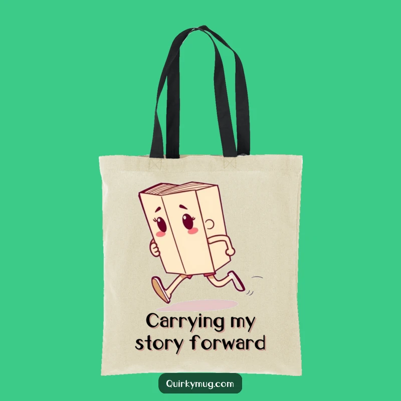 Funny Book Runner Tote Bag: Carry Your Books and Your Speed!