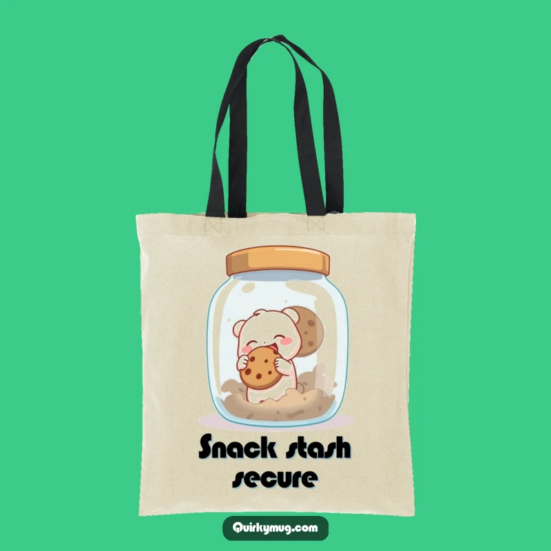 Funny Creature Tote Bag: Gigantic Cookie Jar Heist Design, Perfect Humorous Gift