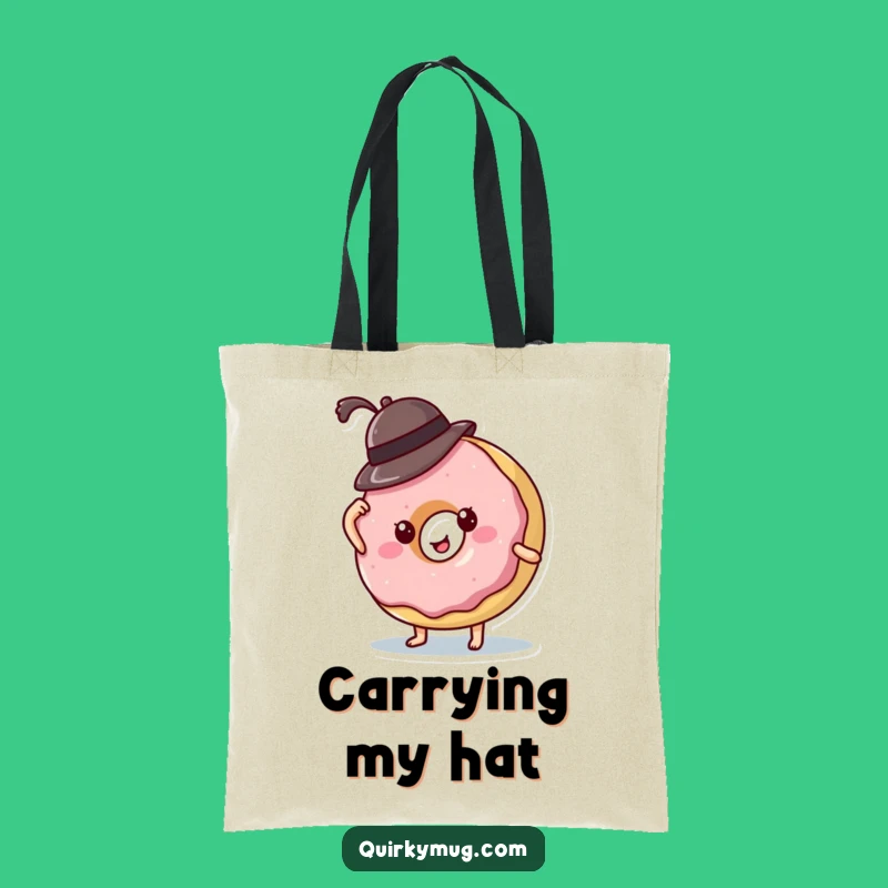 Funny Donut Hat Fail Tote Bag - Stylish Character Carry-all & Perfect Gift
