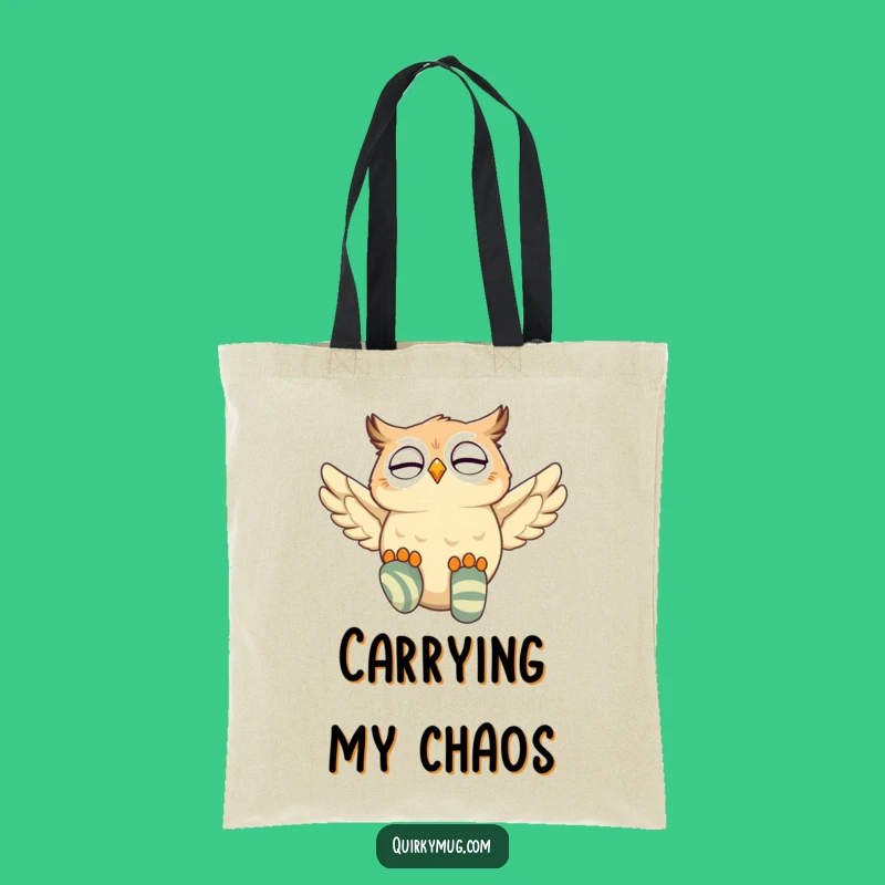 Funny Owl Flying Socks Tote Bag: Carry Your Giggles, Great Gift for Book Lovers