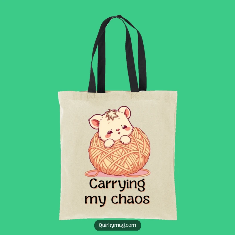 Funny Yarn Ball Tote Bag: Carry Your Stash with Whimsy, Great Funny Gift!