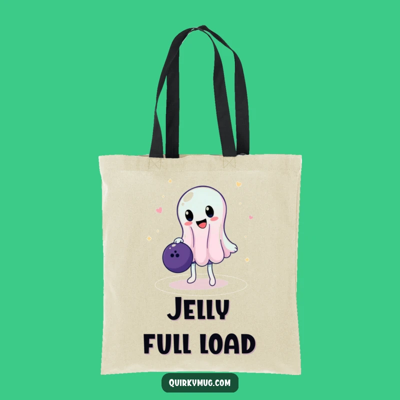Funny Jelly Tote Bag: Bowling Balance Design, Perfect Carryall Gift!