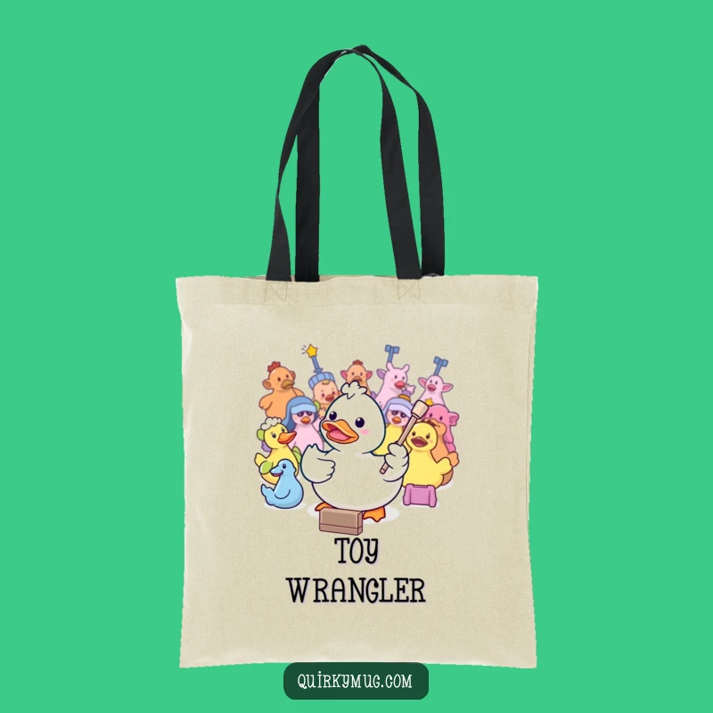 Funny Kawaii Duck Conductor Tote Bag: A Hilarious Gift for Bathtime Essentials