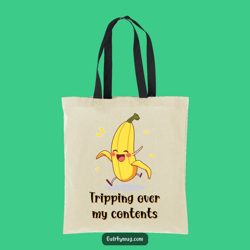 Funny Banana Peel Tote Bag: Delighted Pratfall Banana Bag - Eco-Friendly & Hilarious Gift!